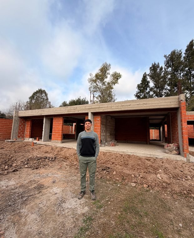 Facundo Ojeda en obra